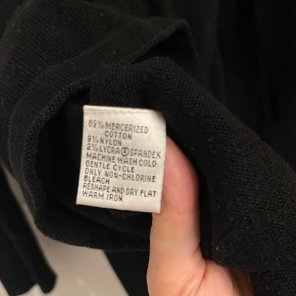 Talbots Ribbed Black Cardigan Size L - Picture 4 of 4